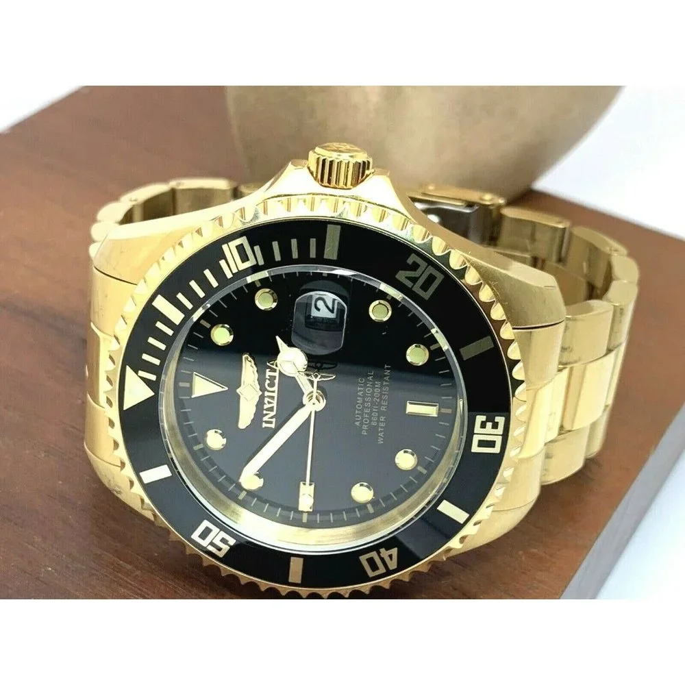 Invicta Black and Gold Men's Automatic Dive Watch